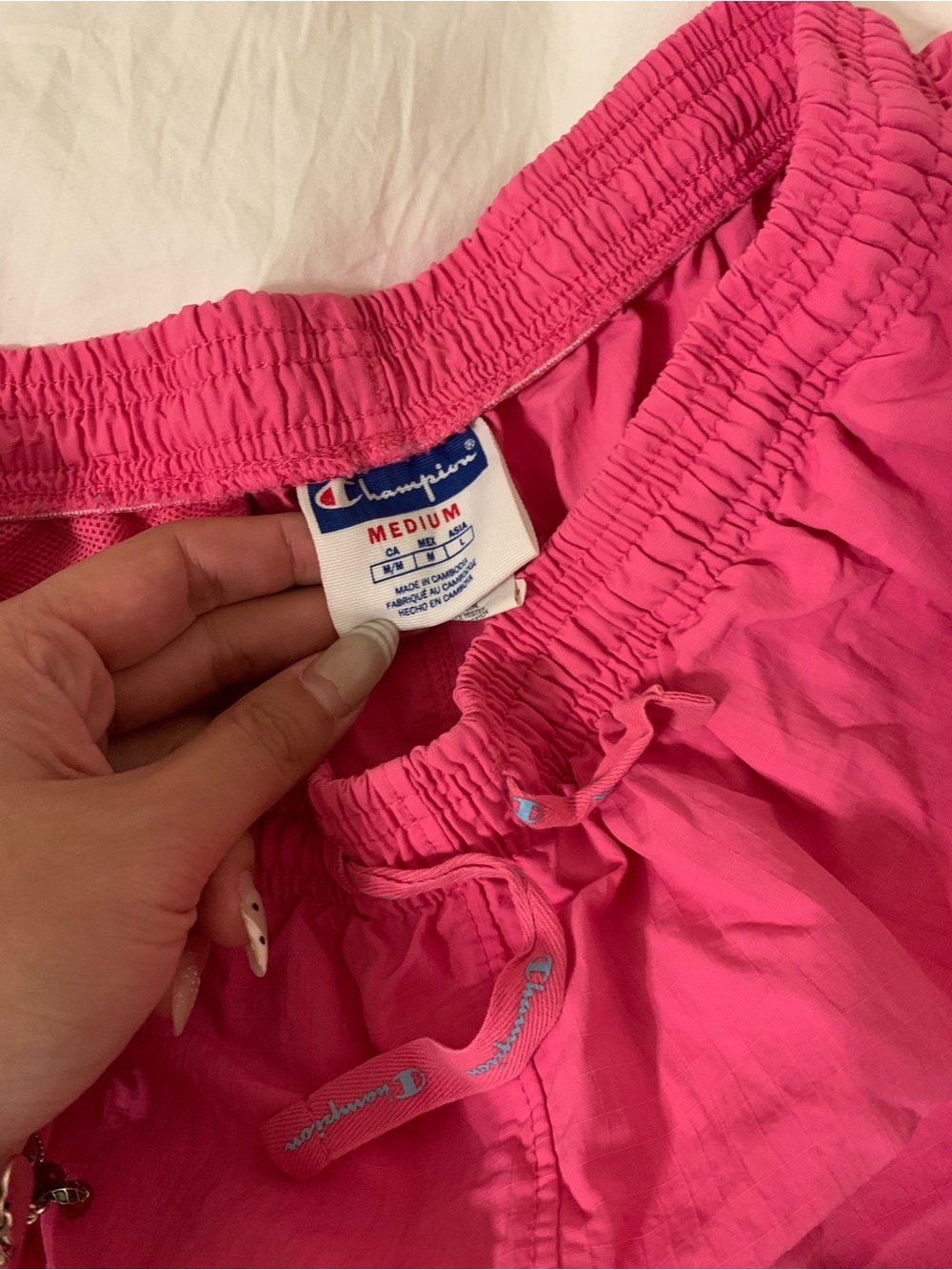 Champion Bright Pink Drawstring Athletic Shorts - Picture 3 of 3